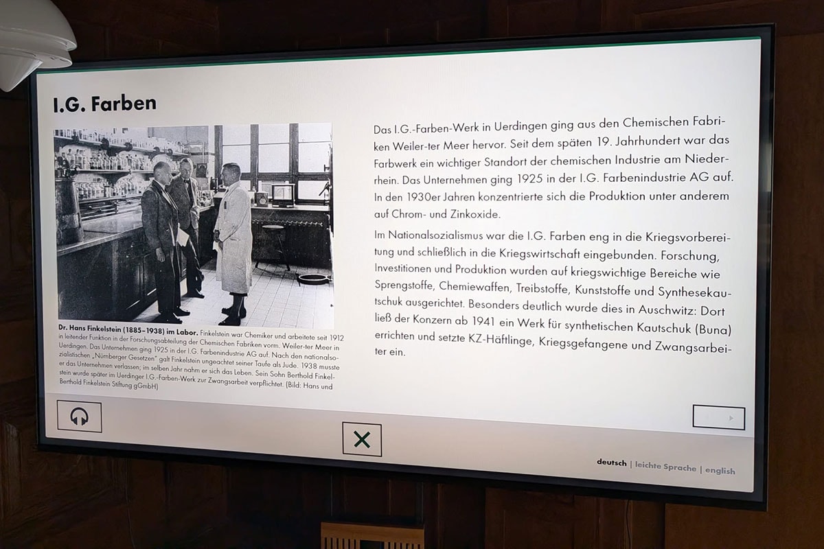  Raum zum Thema NS-Zwangsarbeit in der Dauerausstellung. © Villa Merländer