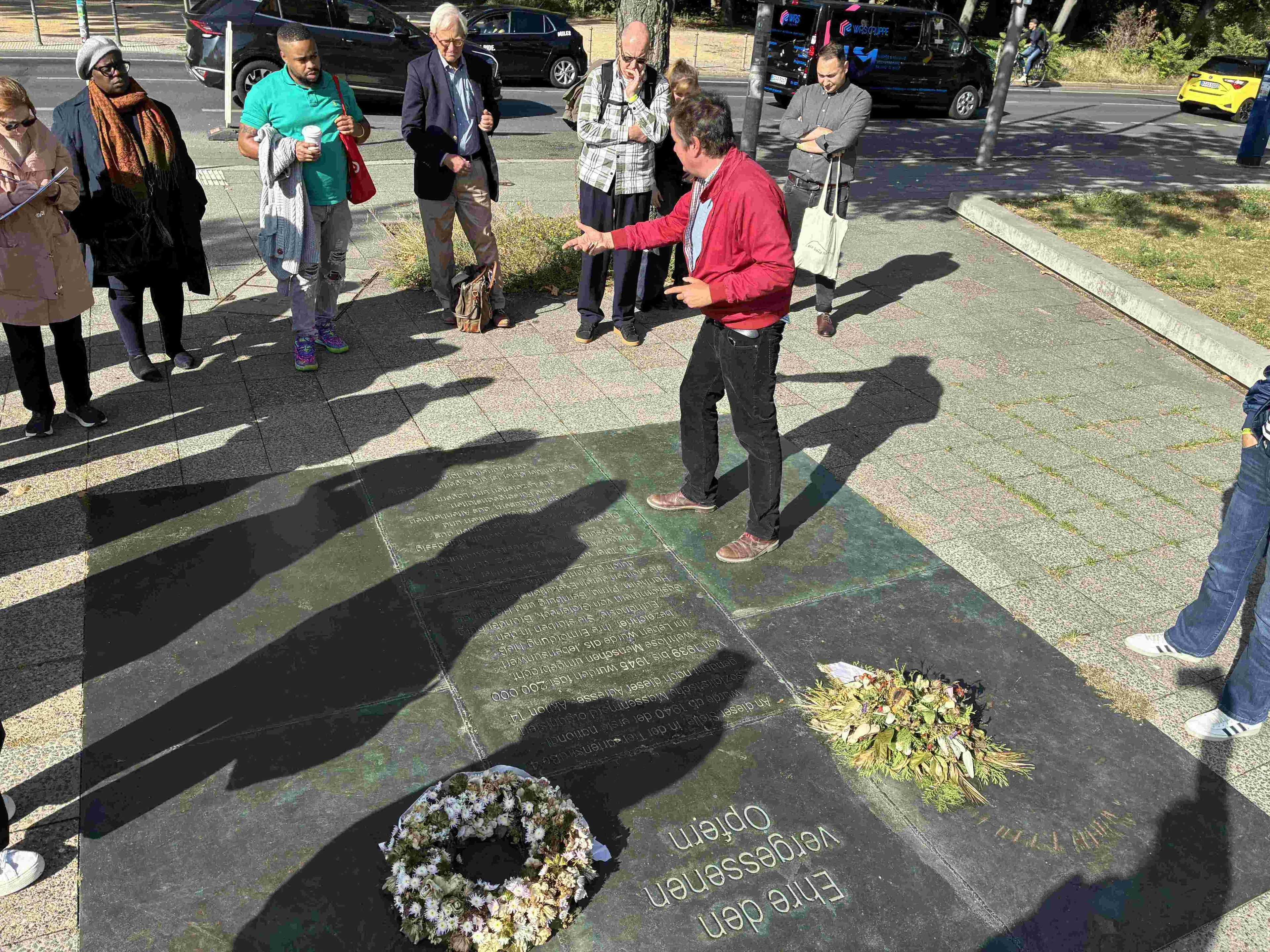 At the memorial stone for the victims of the T4 killings